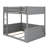 Wooden Bunk Bed With Built-In Shelves,Storage Box,LED Light And USB Charging Station-1069072214