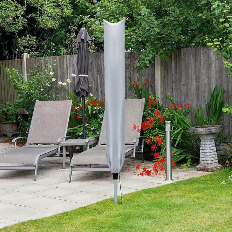 Outdoor Patio Umbrella Cover, Silver