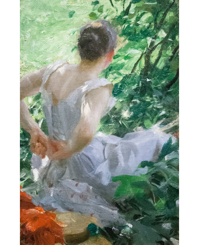 Woman dressing