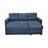 Blue L-Shaped Sleeper Couch, Stylish 3 For Bedroom Convertible Sectional , , Space Saving-1707178302