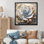 Fleurs cosmiques fractales bleu clair I sur toile