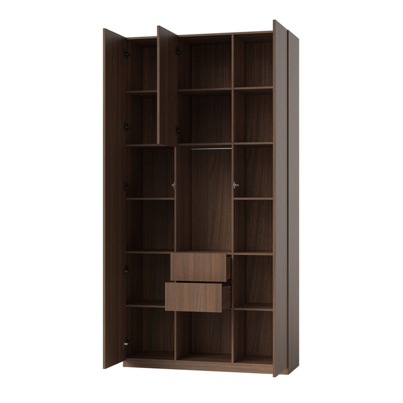 Bibliothèque à 92 portes H 92,5 po, Brown