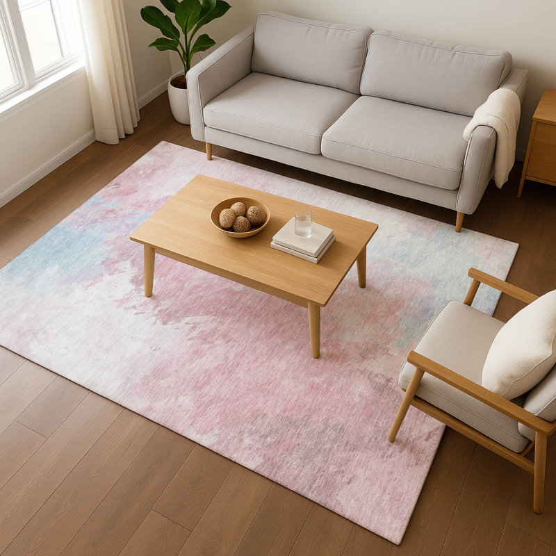 Premium Machine Washable Slesnick AMF1675 Abstract Rug, Rectangle 8' x 10'