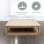 Peking Ming 50" L Square Coffee Table with Weathered Whitewash-332560703