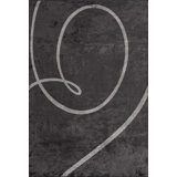 Rapture Gray/White Abstract Luxury Area Rug