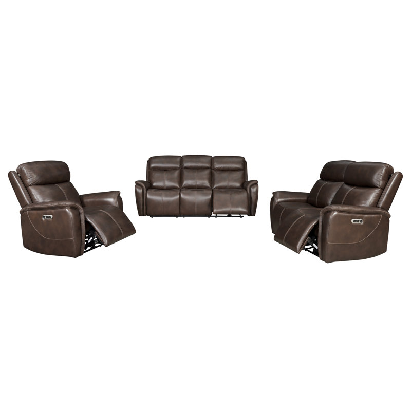 Causeuse et fauteuil inclinable électrique Allysia, Auburn