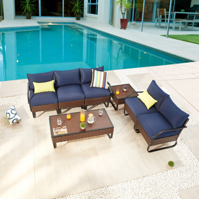 Heiman 5 - Person Patio Conversation Set with Cushions