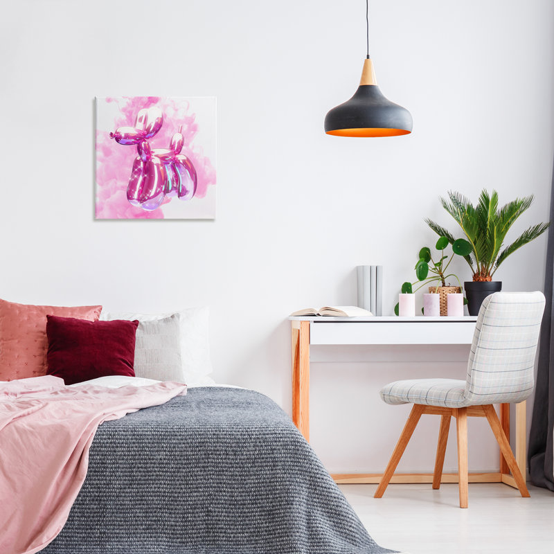 «Pink Glam Balloon Dog» par Ziwei Li, H 24 po x l 24 po