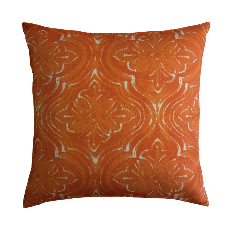 Coussin Quilla, 20 po x 20 po, Coussin décoratif, Orange