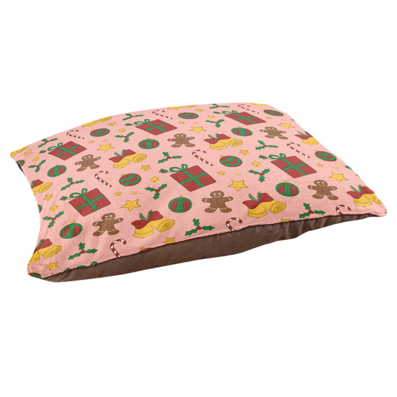 Oreiller d’intérieur christmas décoration, l 50 po x P 40 po x H 7 po, Rouge / rose