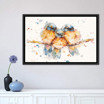 Petits oiseaux bleus par Sillier Than Sally - reproduction d'art