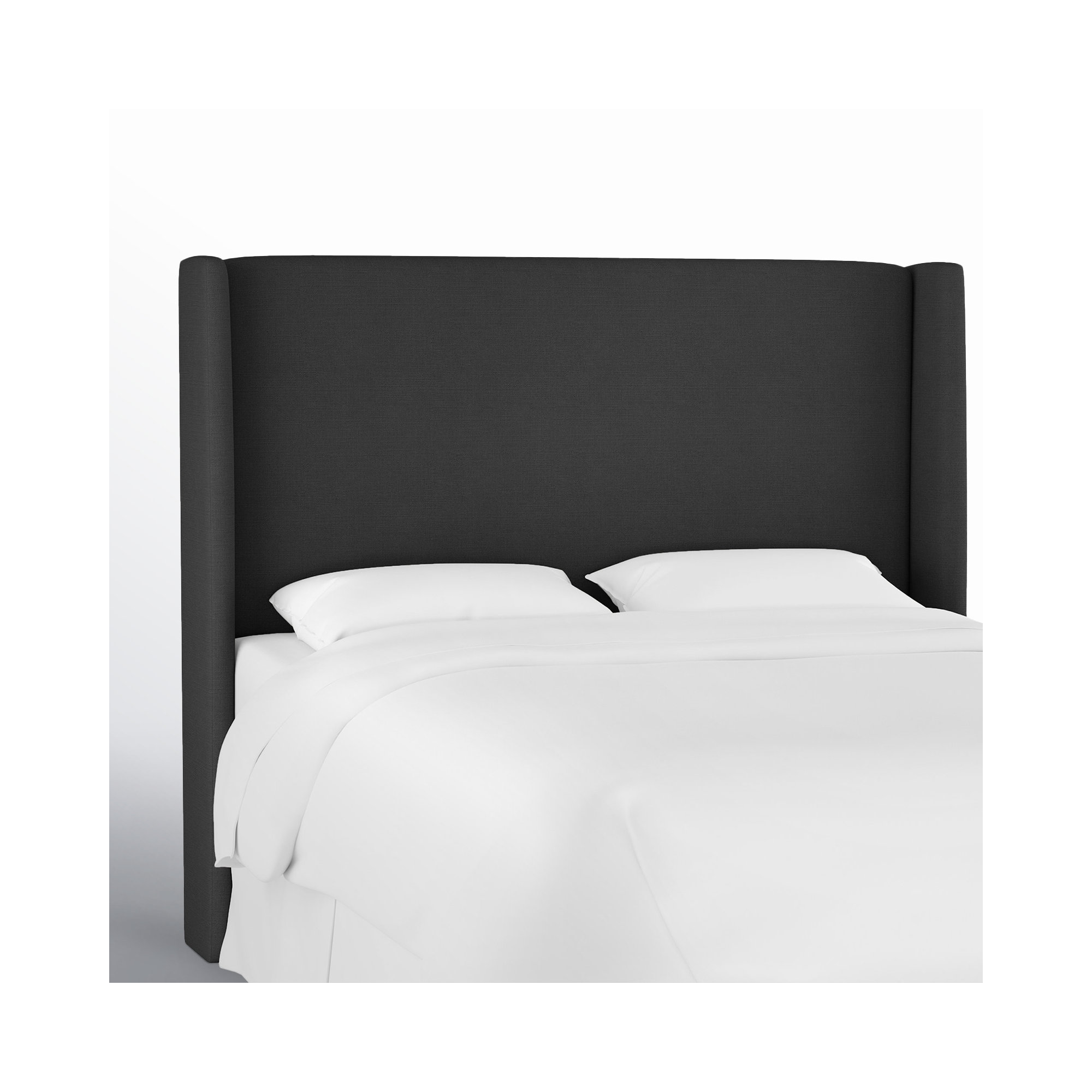 Tilly Upholstered Headboard, Classic Black Linen, Full