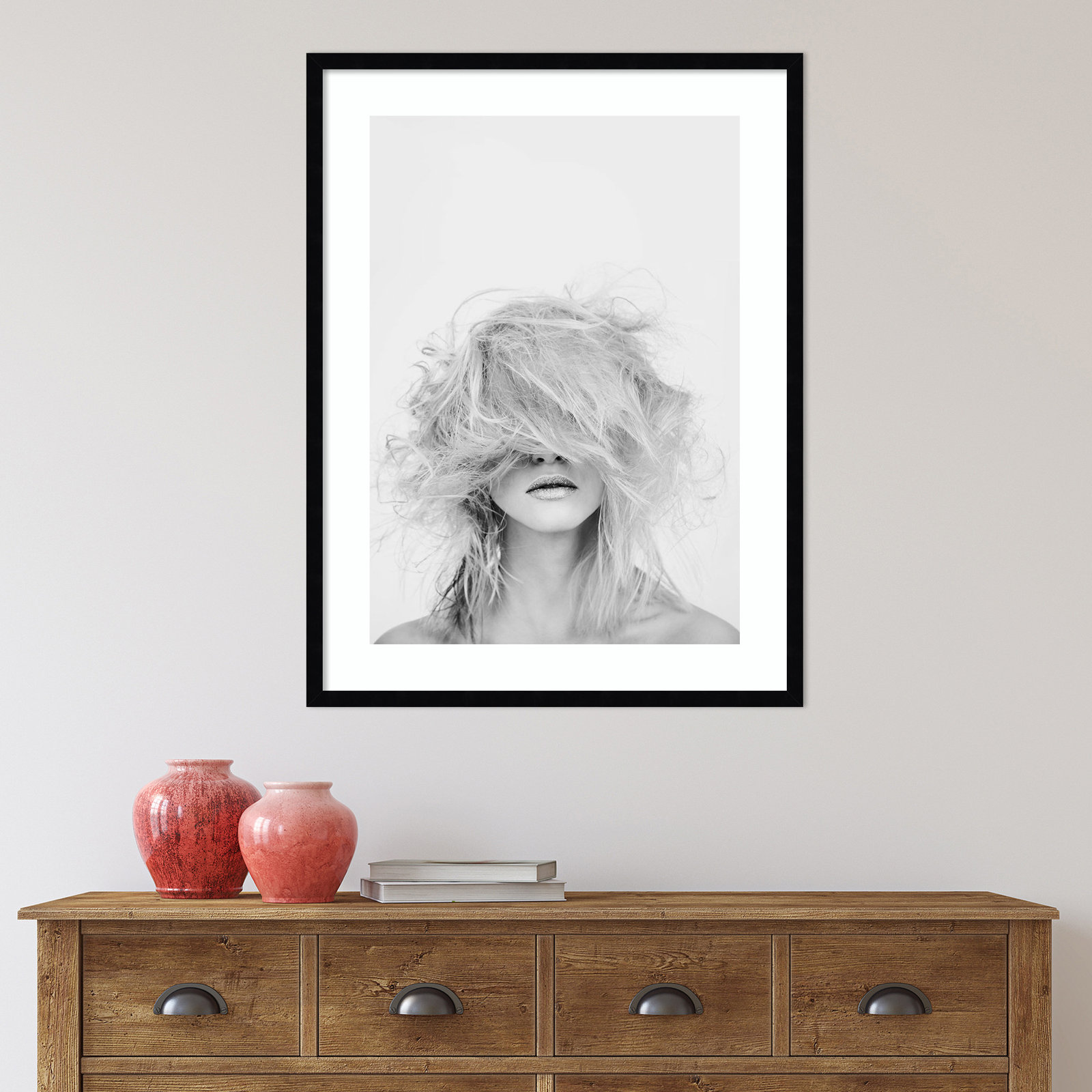 Valora "Makeover" Print on Wood, 33" H x 25" W, Black Framed