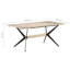 Khaleesi Solid Wood Top Metal Base Dining Table-350850719