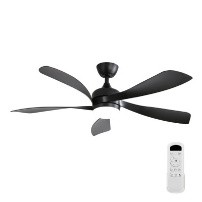 52 Inch Modern LED Ceiling Fan with Dimmable Light and Remote Control