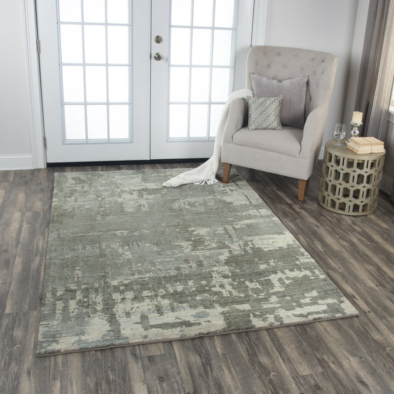 Tapis gris en laine Pettis, Tapis de couloir 2 pi 6 po x 8 pi