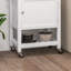 Chariot de cuisine polyvalent avec plateau en bois d'hévéa robuste et rangement abondant-1159648908