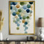 Watercolor Minimalist Meditation Stone Collage - Abstract Shapes Canvas Print Wall Art, Blue Modern Wall Decor