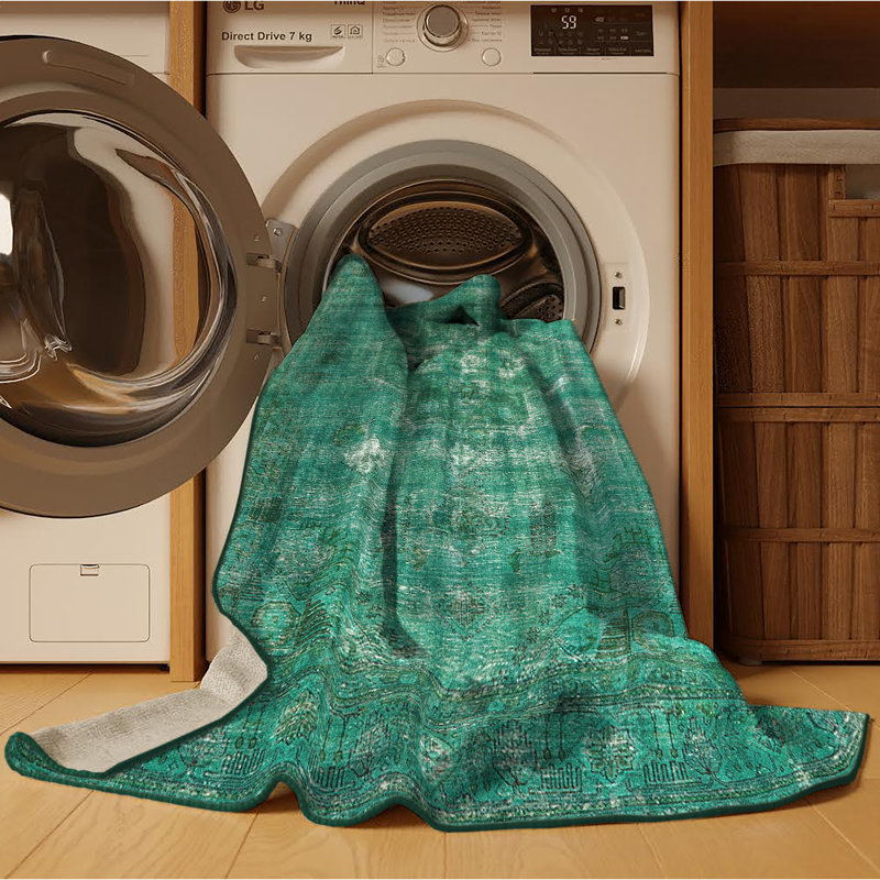 Tapis marocain tissé à la machine, Rectangle 7 pi x 9 pi