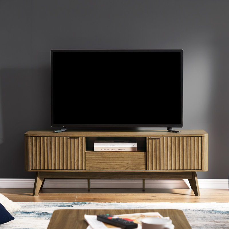 Dorcus TV Stand for TVs up to 60", Brown/Walnut