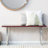 Contemporary Wood and Silver Metal Bench
