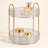 2-Tier 360° Rotating Makeup Organizer with Clear Diamond-Texture Trays