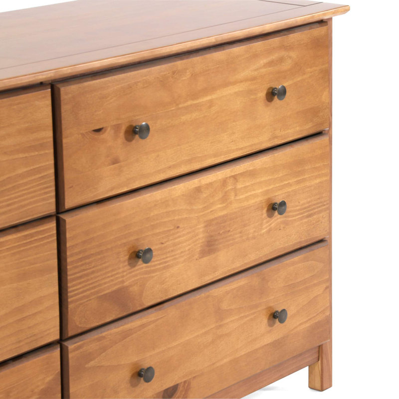Shaker Solid Wood 6-Drawer Dresser, Walnut