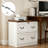2-Drawer Wood File Cabinet With Lock, Lateral Filing Cabinet For Printer Stand-821424592