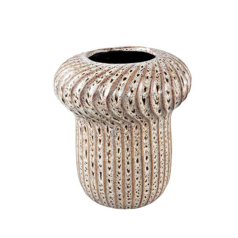 Baldwinville Ceramic Pot Planter, Brown, 24cm H x 22cm W x 22cm D