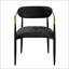 Black Chenille And Black Finish Side Chair