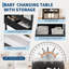 Table à langer pour bébé avec rangement, table à langer pliable et portable avec 2 paniers de rangement, table à langer imperméable et réglable en hauteur pour bébé et nouveau-né-76144658