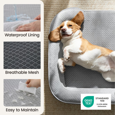 Canapé orthopédique Lesure RealOrtho 3 couches en mousse à mémoire de forme avec housse amovible pour chien