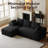 Adame 110"W Sectional Sofa With L‑Shaped Chaise - No Assembly Required Compression Couch -1753297892-1753297912