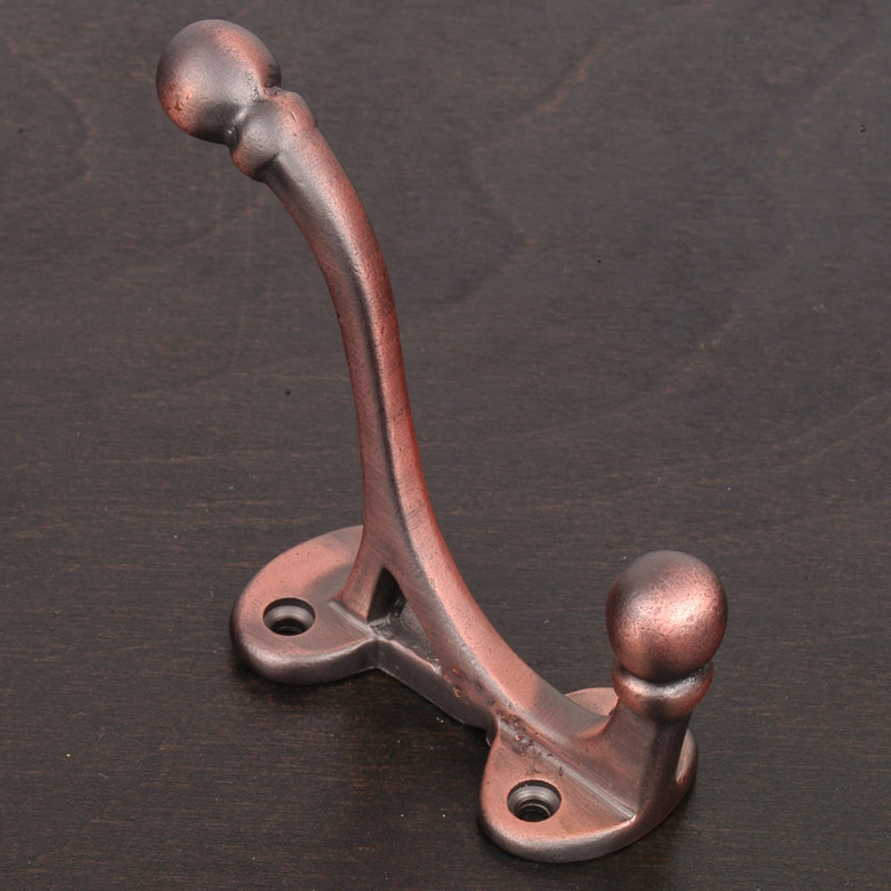 Patère double Woodward, Distressed Copper