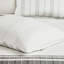 Literie en coton pour grand lit - gris / blanc, housse de matelas très profonde, housse remplie à la vapeur, lavage en machine