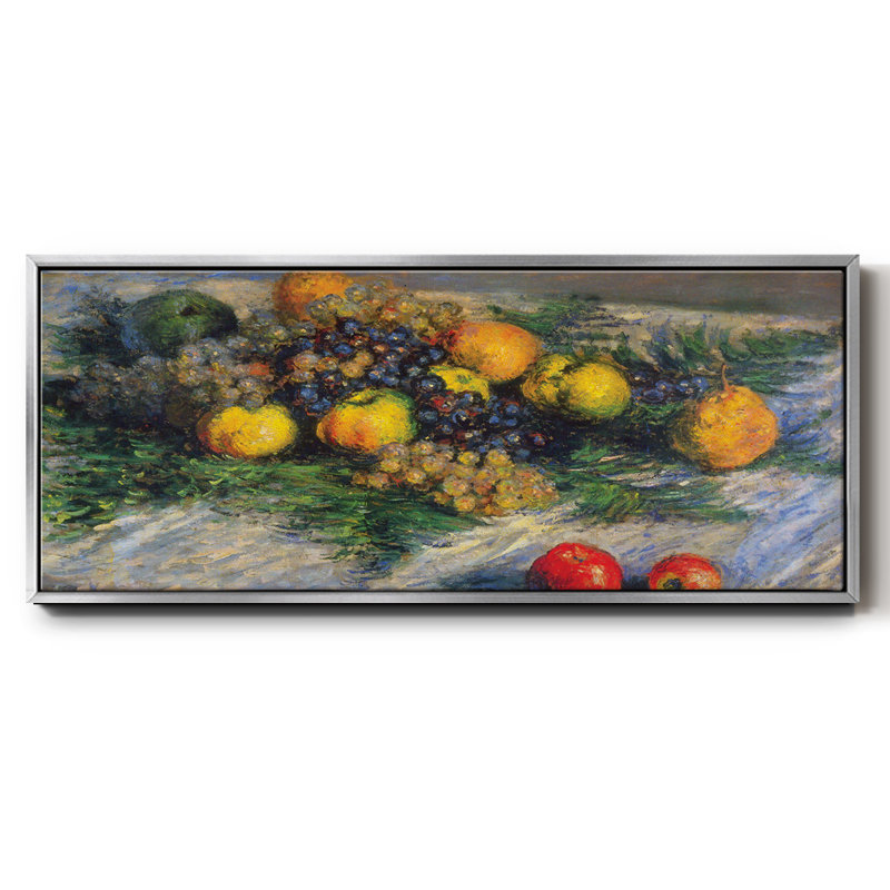 Still Life by Monet- Framed Canvas, 20" H x 50" W