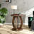 Round Wood End Table, Farmhouse Accent Bedside Table For Living Room Bedroom Small Space-120141275-123303298
