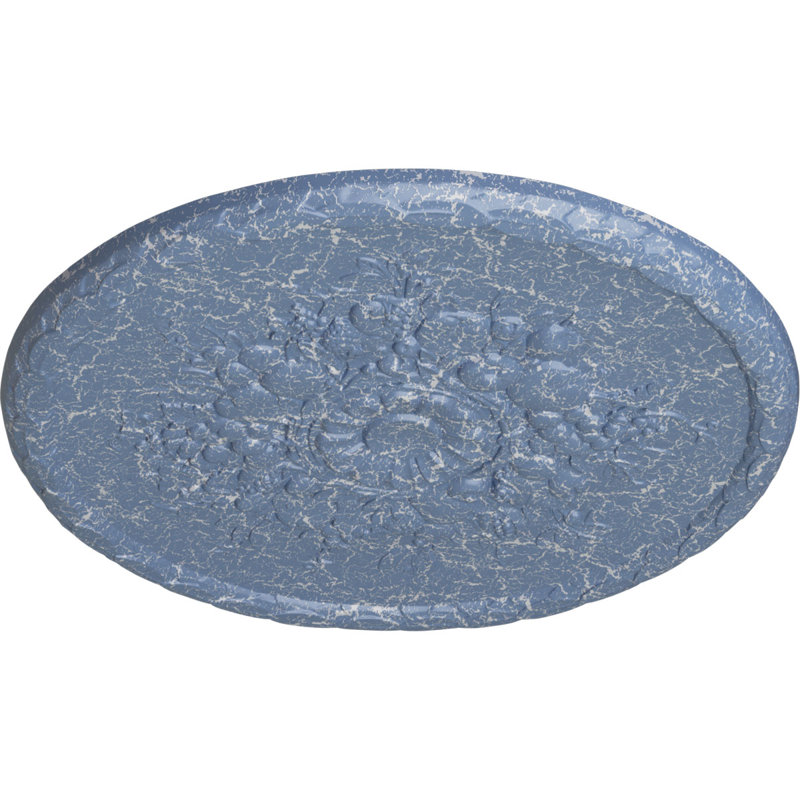 Médaillon de plafond Endurathane Anthony Harvest, DO 22 1/2 po x P 1 1/4 po (pour auvents jusqu'à 2 1/8 po), fini craquelé Americana peint à la main