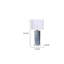 Lampe de table Flix, lin blanc, céramique festonnée bleue-112506756-112506757-112506759