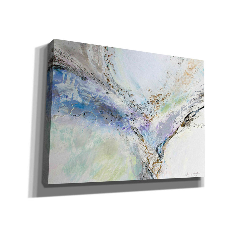 «Seafoam Neutral 4» par Jennifer Gardner - peinture sur toile tendue, H 40 po x l 54 po x P 1,5 po