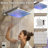3-Function LED Light Thermostatic Rainfall Shower System with 6 Body Jets and Rough-in Valve-105831521