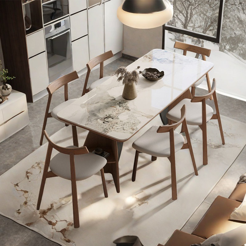 Ensemble de table de salle à manger en frêne, H 29,53 po x L 70,87 po x l 35,43 po