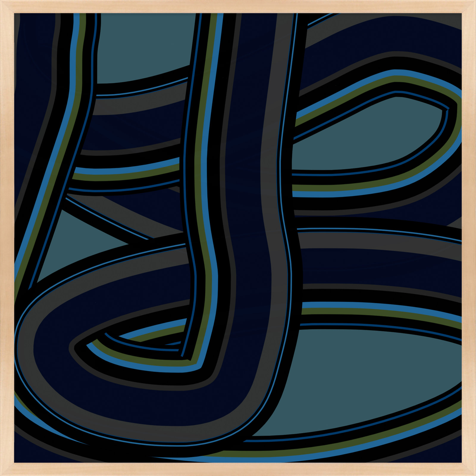 Stone Blue Twist by Jacques Pilon, Brown, 36" H x 36" W x 1.25" D