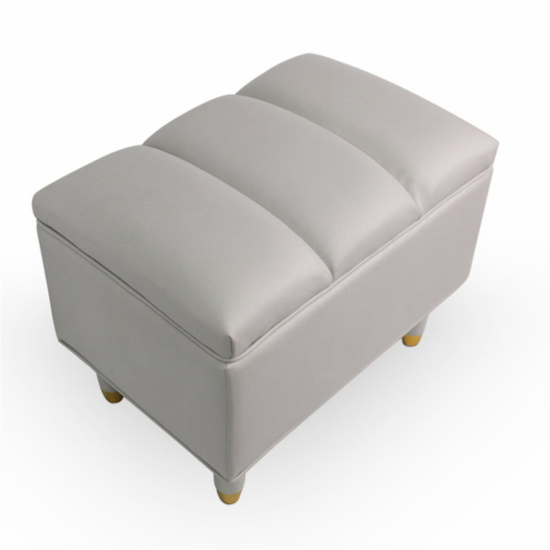 Banc de rangement rembourré en tissu