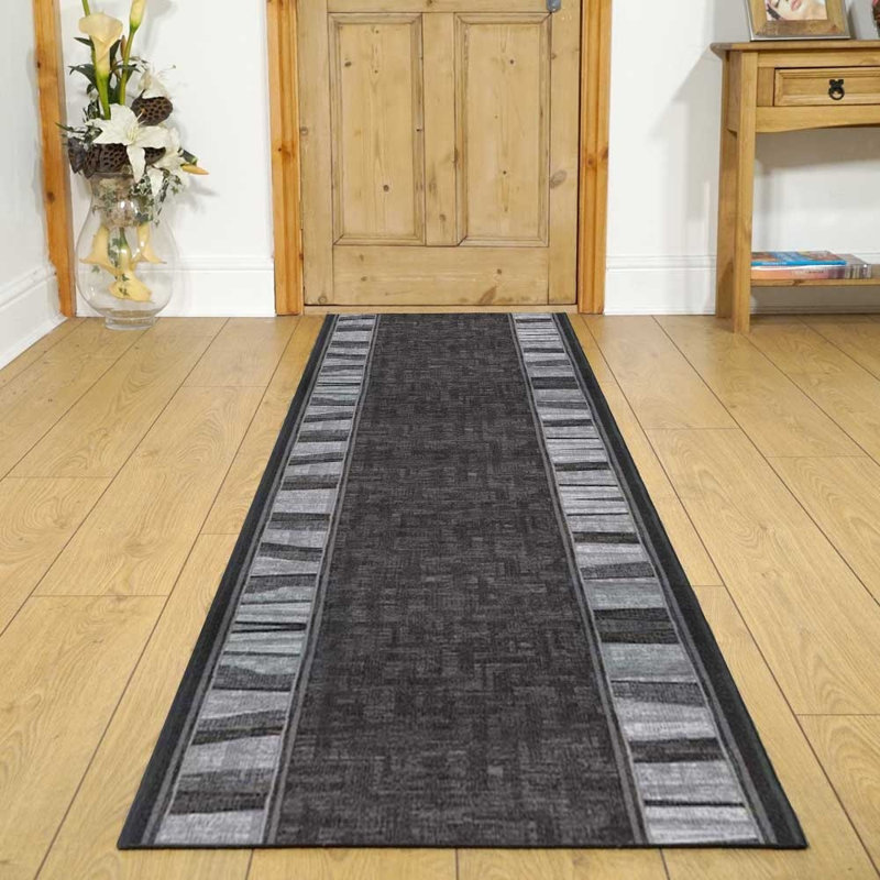 Runner Tuncer Block Print Hand Hooked Area Rug, Rectangle 80 x 150cm