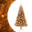 vidaXL Christmas Tree with 150 LEDs with Stand Gold PET-1814870466