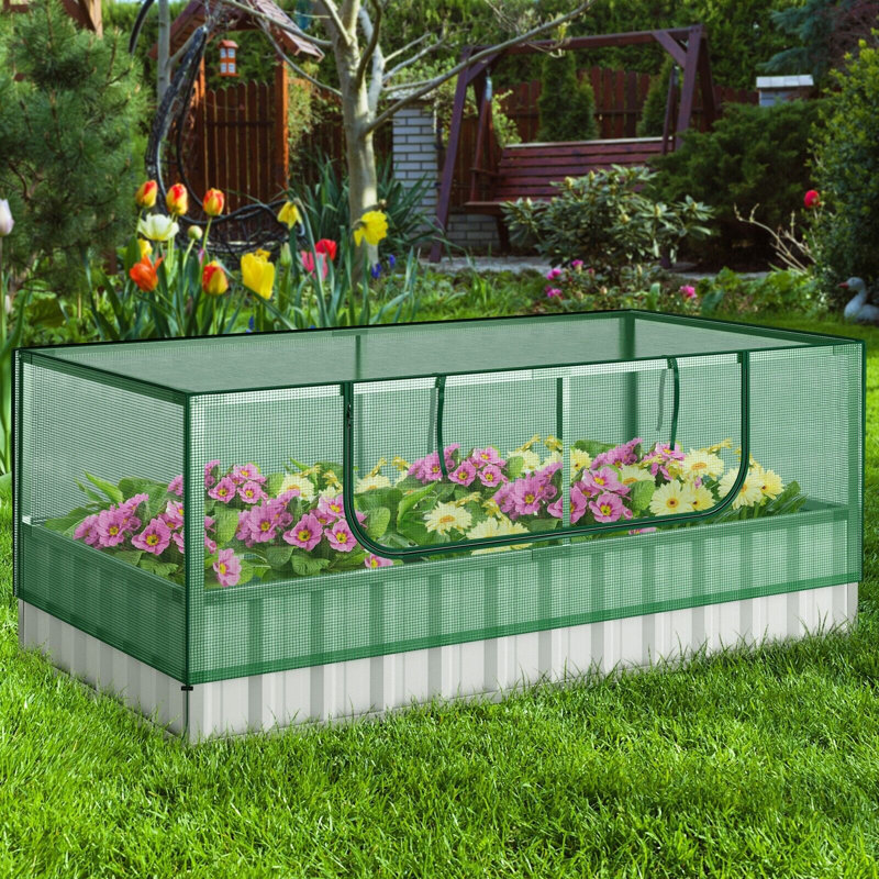 174X90x70cm Outdoor Greenhouse Rectangular Planter Box Kit Garden Raised Bed
