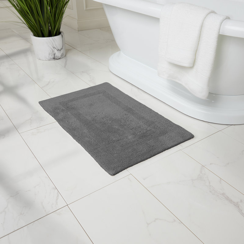Tapis pour salle de bain Edilio, Gris, L 20 po x L 32 po