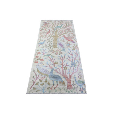 Tapis de couloir oriental en laine noué à la main 2 pi 11 po x 6 pi 1 po - MOA10288229