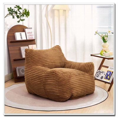 Fauteuil d'appoint rembourré en velours côtelé, fauteuil à billes, canapé-lit pour salon, chambre à coucher et dortoir